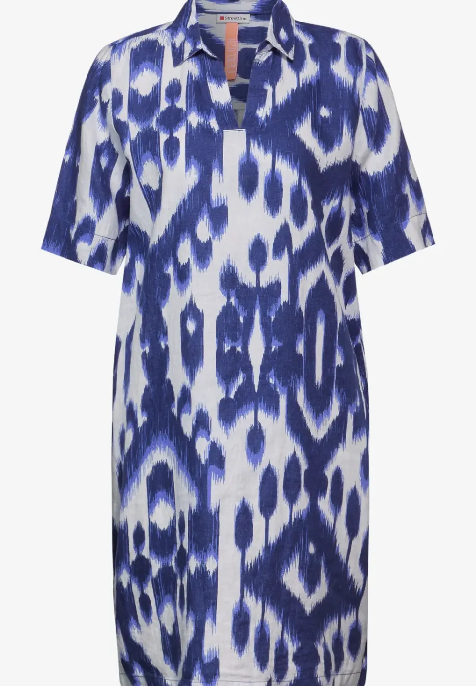 Linnen jurk met print