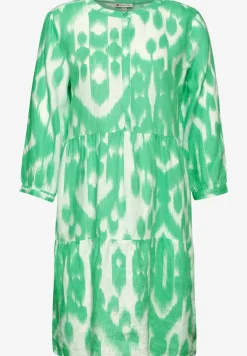 Linnen jurk met print