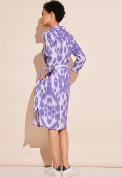 Linnen jurk met print