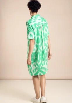 Linnen jurk met print