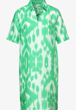Linnen jurk met print