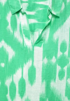 Linnen jurk met print