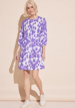 Linnen jurk met print