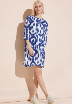 Linnen jurk met print