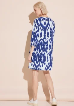 Linnen jurk met print