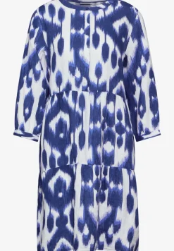 Linnen jurk met print