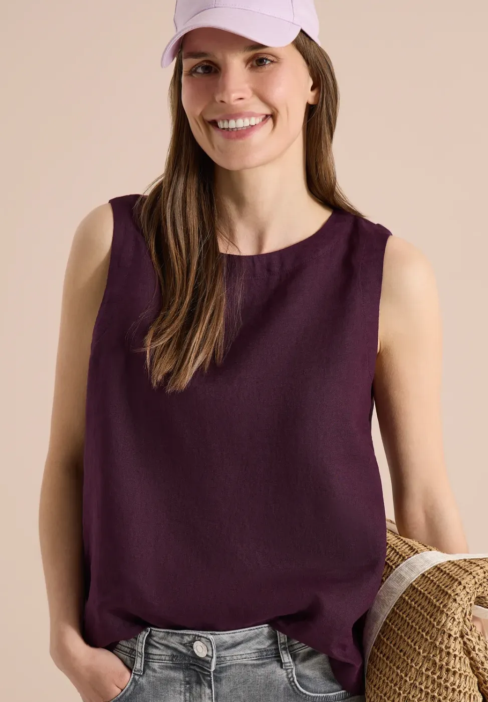 Linnen blouse met knoopdetails