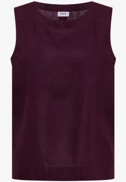Linnen blouse met knoopdetails