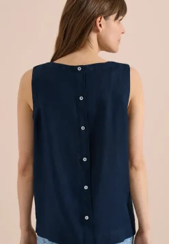 Linnen blouse met knoopdetails
