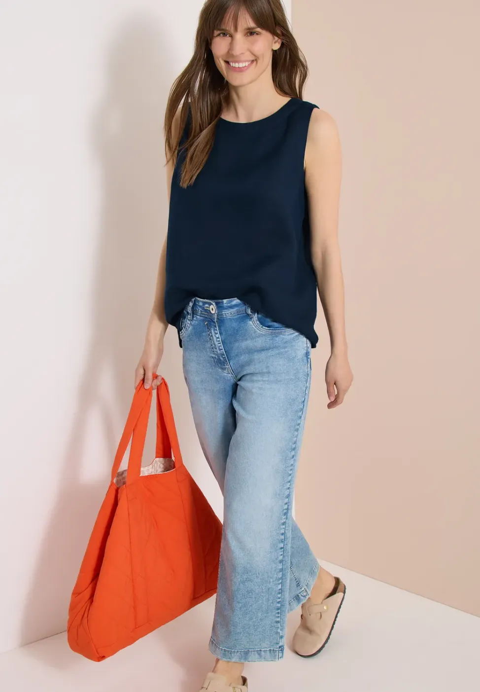 Linnen blouse met knoopdetails