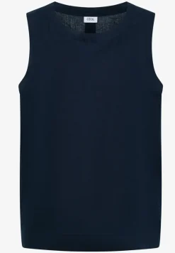 Linnen blouse met knoopdetails