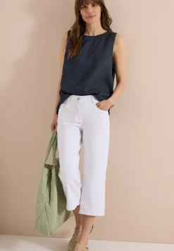 Linnen blouse met knoopdetails