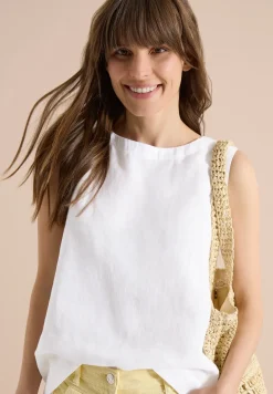 Linnen blouse met knoopdetails