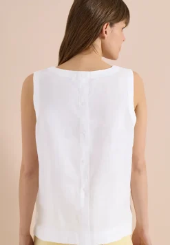 Linnen blouse met knoopdetails