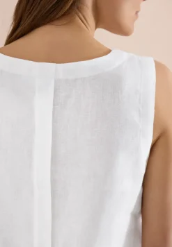 Linnen blouse met knoopdetails