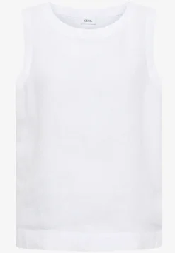 Linnen blouse met knoopdetails