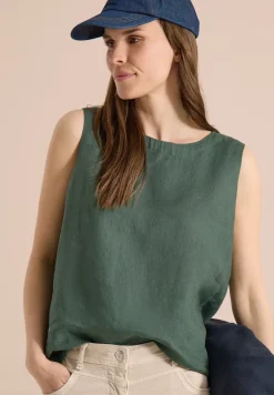 Linnen blouse met knoopdetails