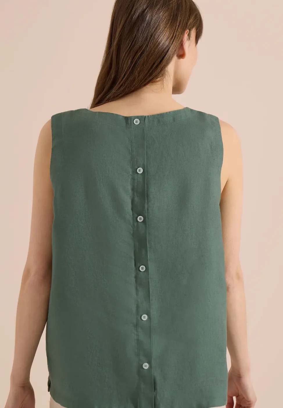 Linnen blouse met knoopdetails