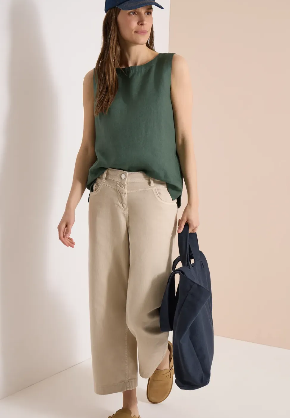 Linnen blouse met knoopdetails