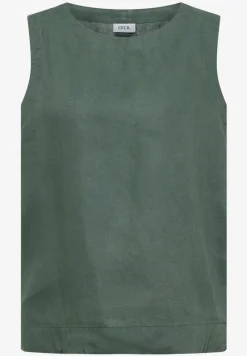 Linnen blouse met knoopdetails