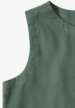 Linnen blouse met knoopdetails
