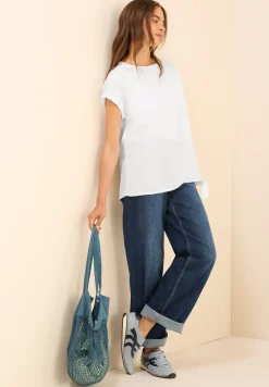 Linnen blouse met knopen