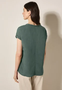Linnen blouse met knopen