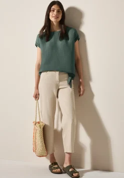 Linnen blouse met knopen