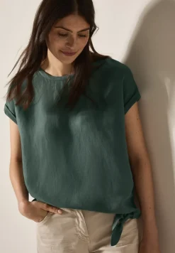 Linnen blouse met knopen