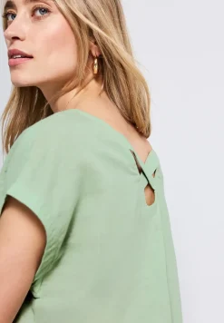 Linnen blouse met linten