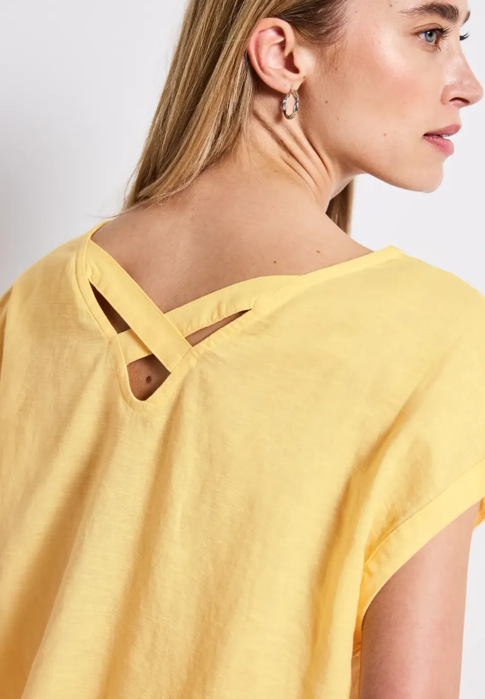 Linnen blouse met linten