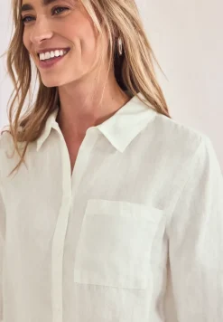 Linnen blouse met 3/4 mouwen