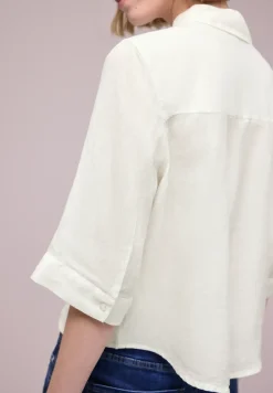 Linnen blouse met 3/4 mouwen