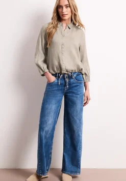 Linnen blouse met 3/4 mouwen