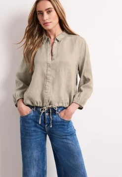 Linnen blouse met 3/4 mouwen