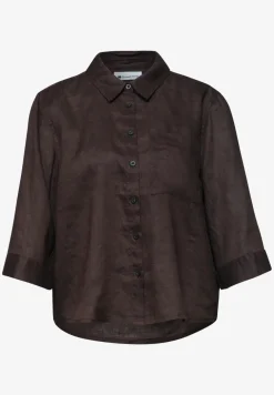 Linnen blouse met 3/4 mouwen
