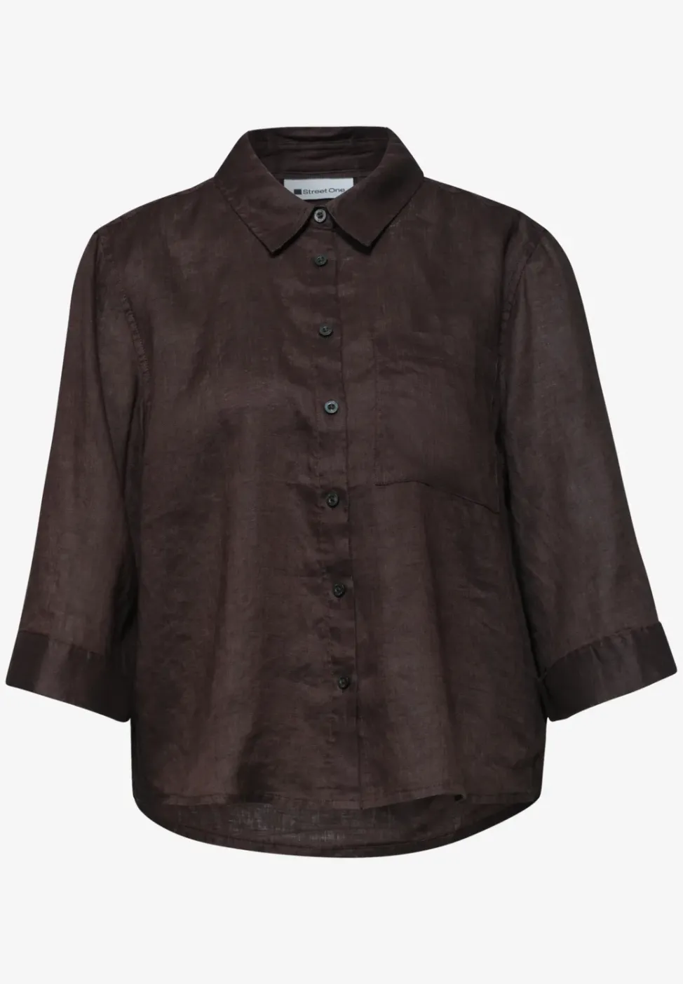 Linnen blouse met 3/4 mouwen