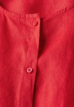 Linnen blouse met ronde hals