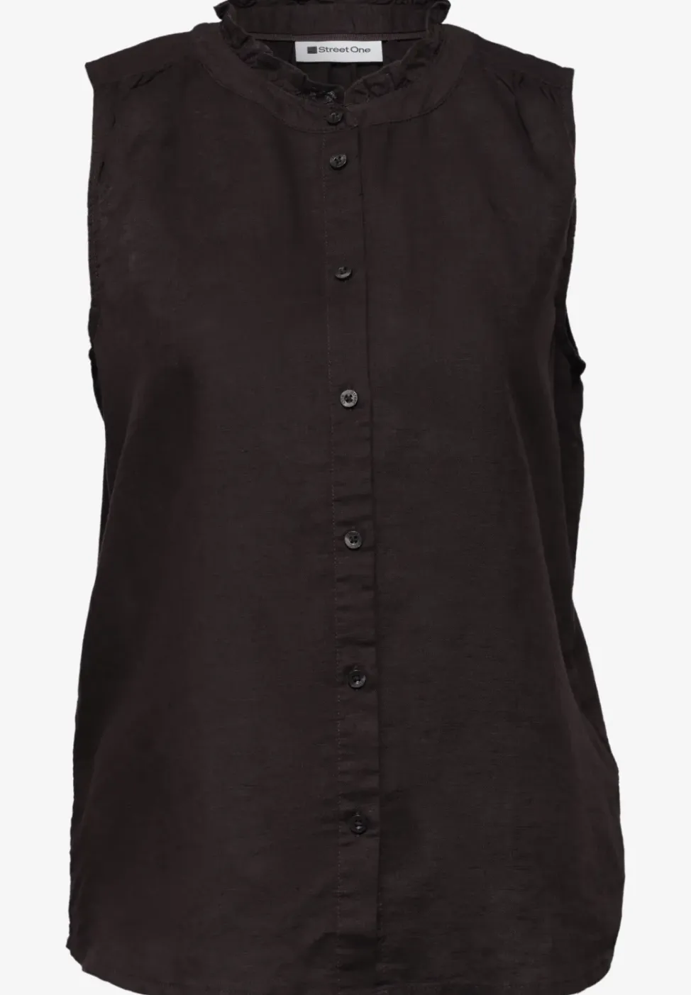 Linnen blouse met ruches