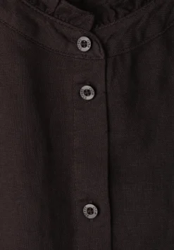 Linnen blouse met ruches