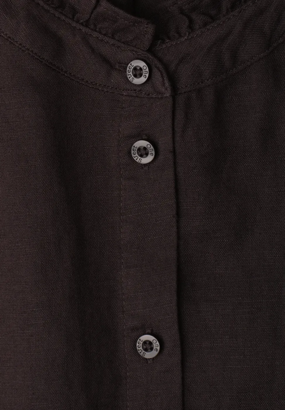 Linnen blouse met ruches