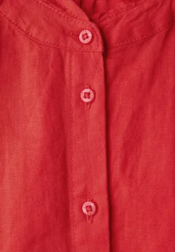 Linnen blouse met ruches