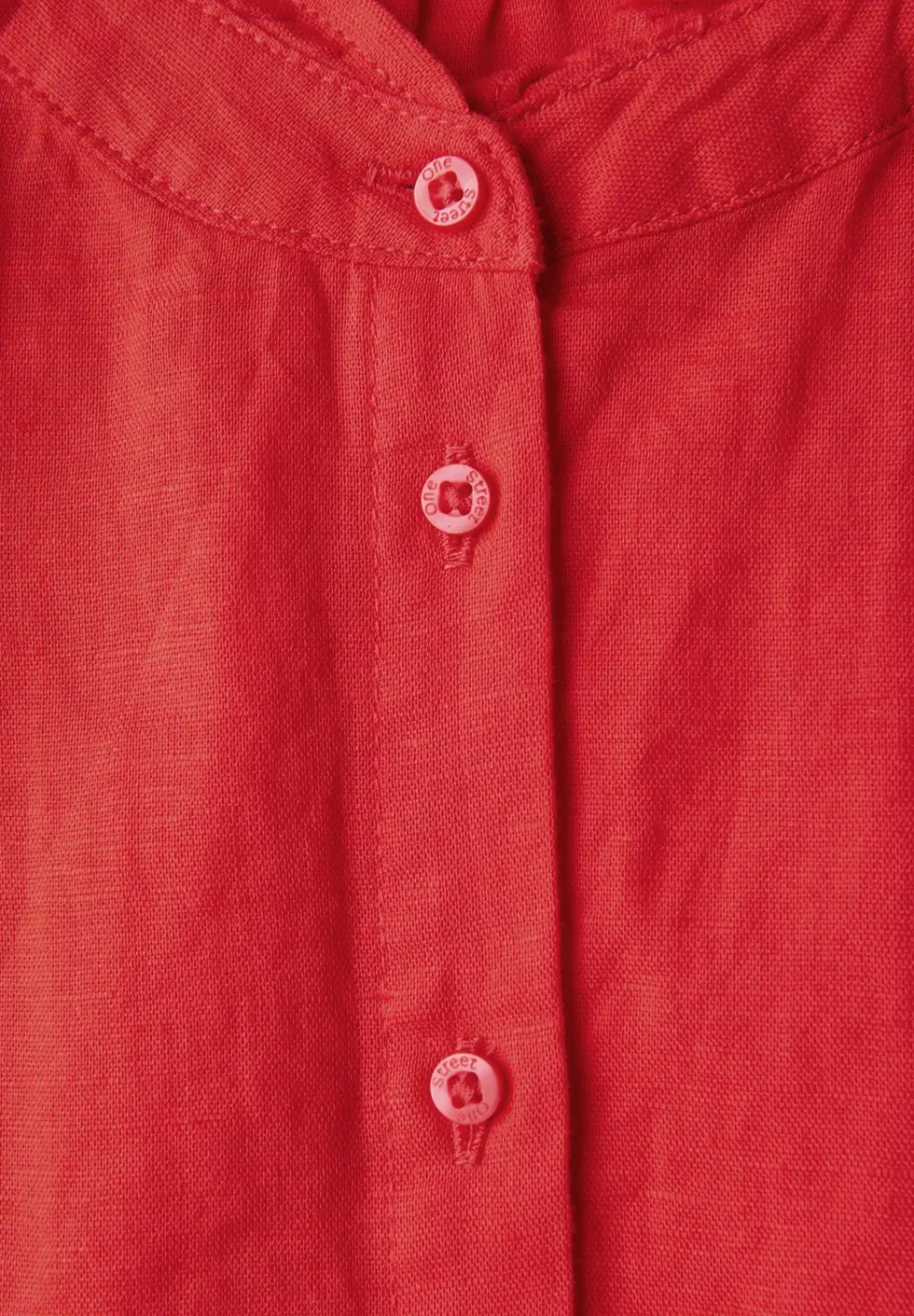 Linnen blouse met ruches