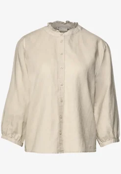 Linnen blouse met ruches