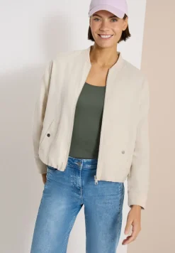 Linnen blouson met rimpels