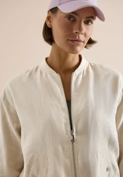 Linnen blouson met rimpels