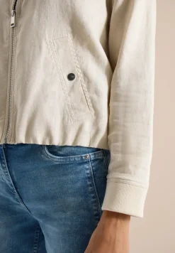 Linnen blouson met rimpels