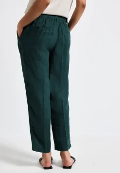 Linnen chino's in een casual pasvorm