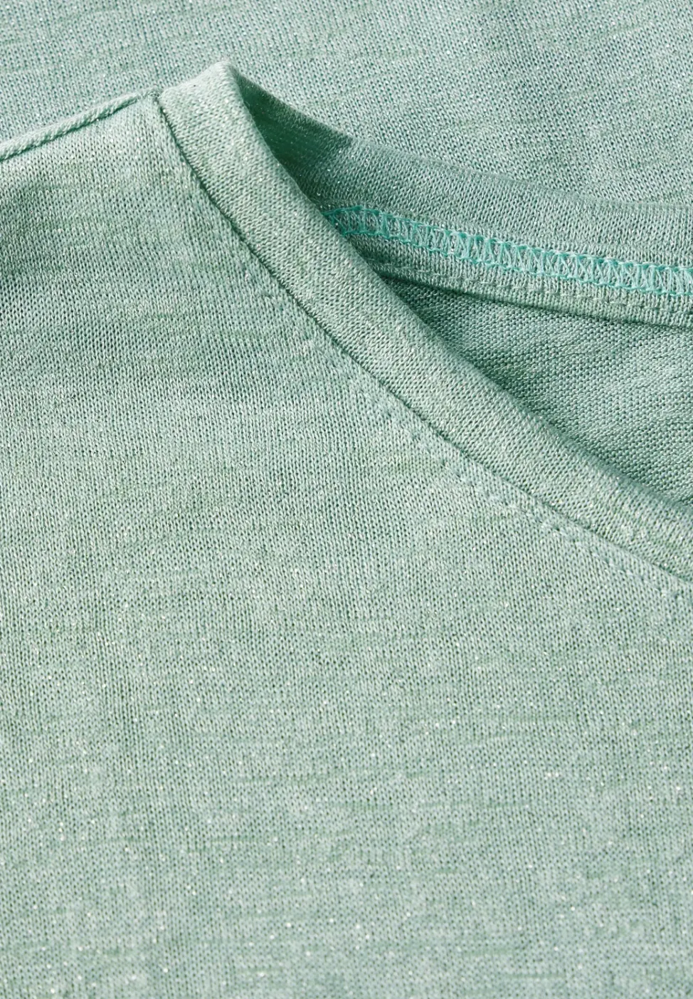 Linnen look shirt met glitter
