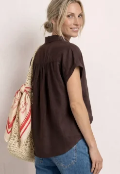 Linnen mix blouse shirt